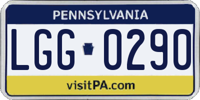 PA license plate LGG0290