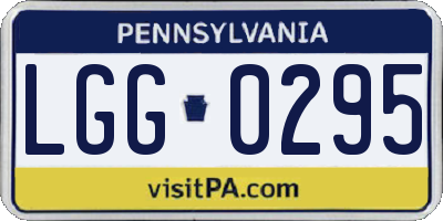 PA license plate LGG0295