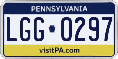 PA license plate LGG0297