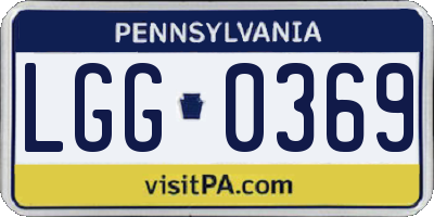 PA license plate LGG0369