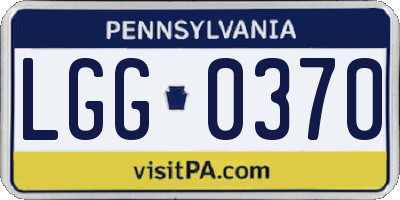 PA license plate LGG0370