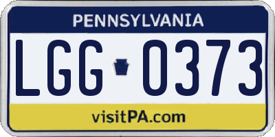 PA license plate LGG0373