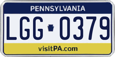 PA license plate LGG0379