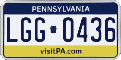 PA license plate LGG0436