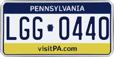 PA license plate LGG0440