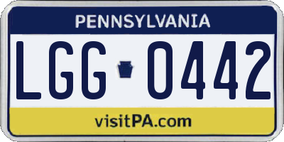 PA license plate LGG0442