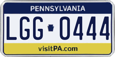 PA license plate LGG0444