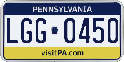 PA license plate LGG0450