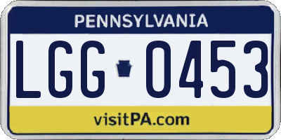 PA license plate LGG0453