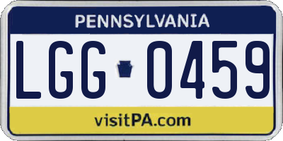 PA license plate LGG0459
