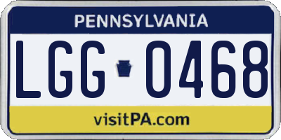 PA license plate LGG0468