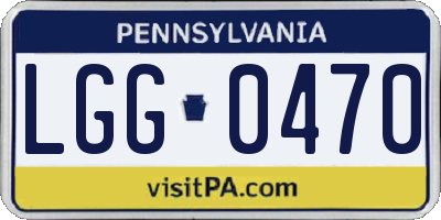 PA license plate LGG0470