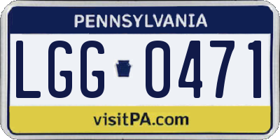 PA license plate LGG0471