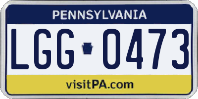 PA license plate LGG0473