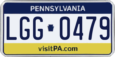 PA license plate LGG0479