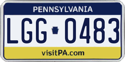 PA license plate LGG0483