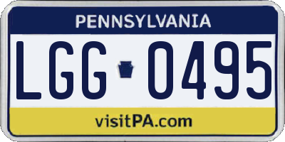 PA license plate LGG0495