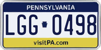 PA license plate LGG0498