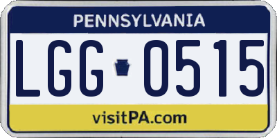 PA license plate LGG0515