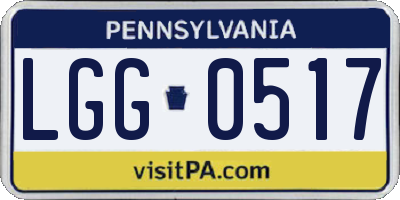 PA license plate LGG0517