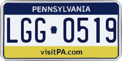 PA license plate LGG0519