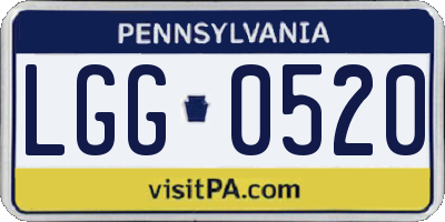 PA license plate LGG0520