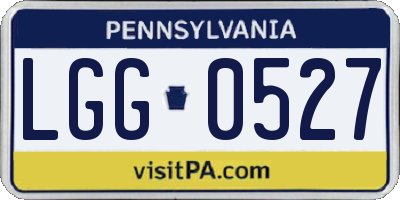 PA license plate LGG0527