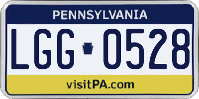 PA license plate LGG0528