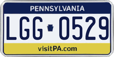 PA license plate LGG0529