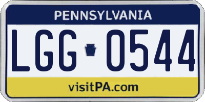 PA license plate LGG0544