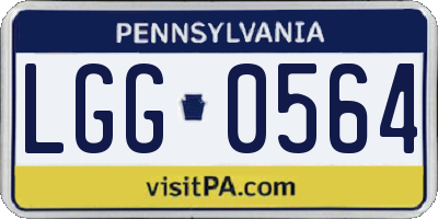 PA license plate LGG0564