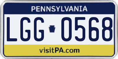 PA license plate LGG0568