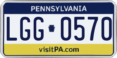 PA license plate LGG0570