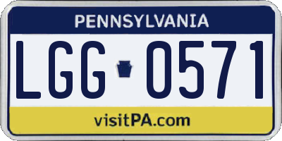 PA license plate LGG0571