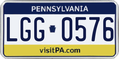 PA license plate LGG0576
