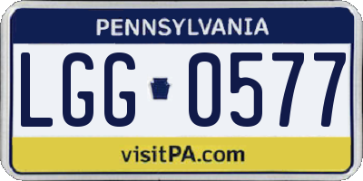 PA license plate LGG0577
