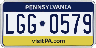 PA license plate LGG0579