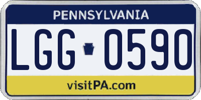 PA license plate LGG0590