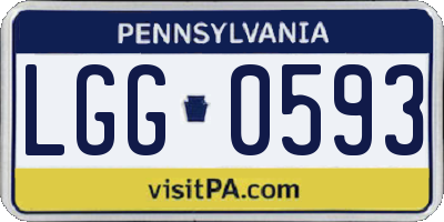 PA license plate LGG0593