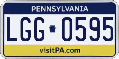 PA license plate LGG0595