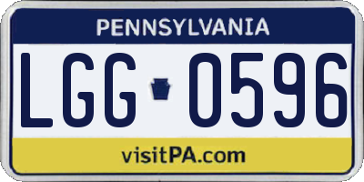 PA license plate LGG0596