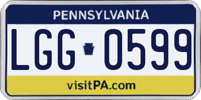 PA license plate LGG0599