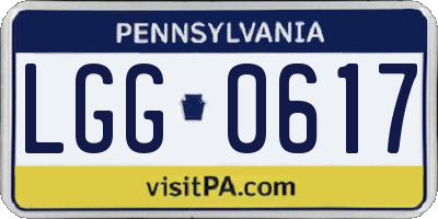 PA license plate LGG0617