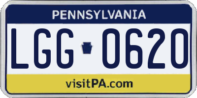 PA license plate LGG0620