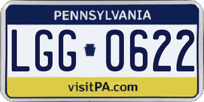 PA license plate LGG0622
