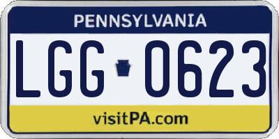 PA license plate LGG0623