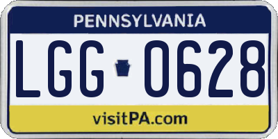 PA license plate LGG0628