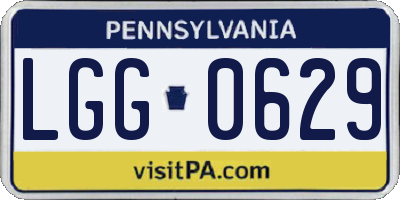 PA license plate LGG0629