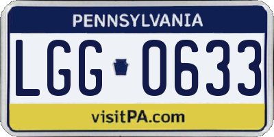 PA license plate LGG0633