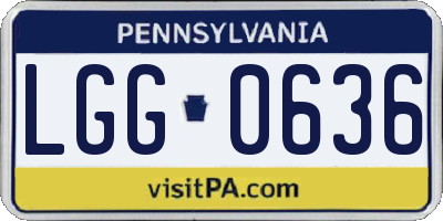 PA license plate LGG0636
